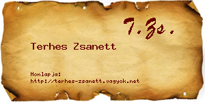 Terhes Zsanett névjegykártya