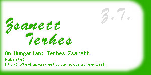 zsanett terhes business card